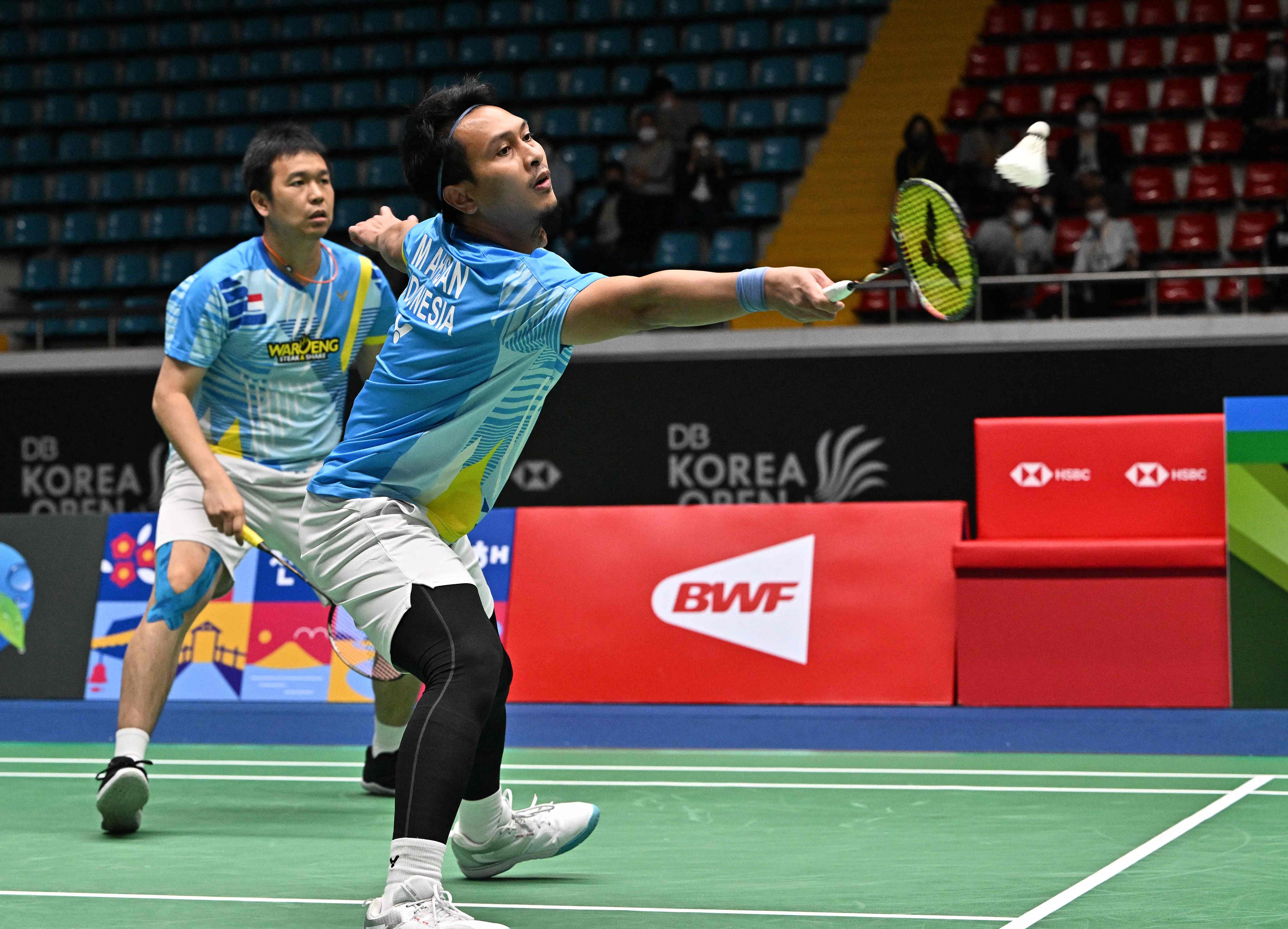 Pasangan ganda putra Indonesia Mohammad Ahsan/Hendra Setiawan