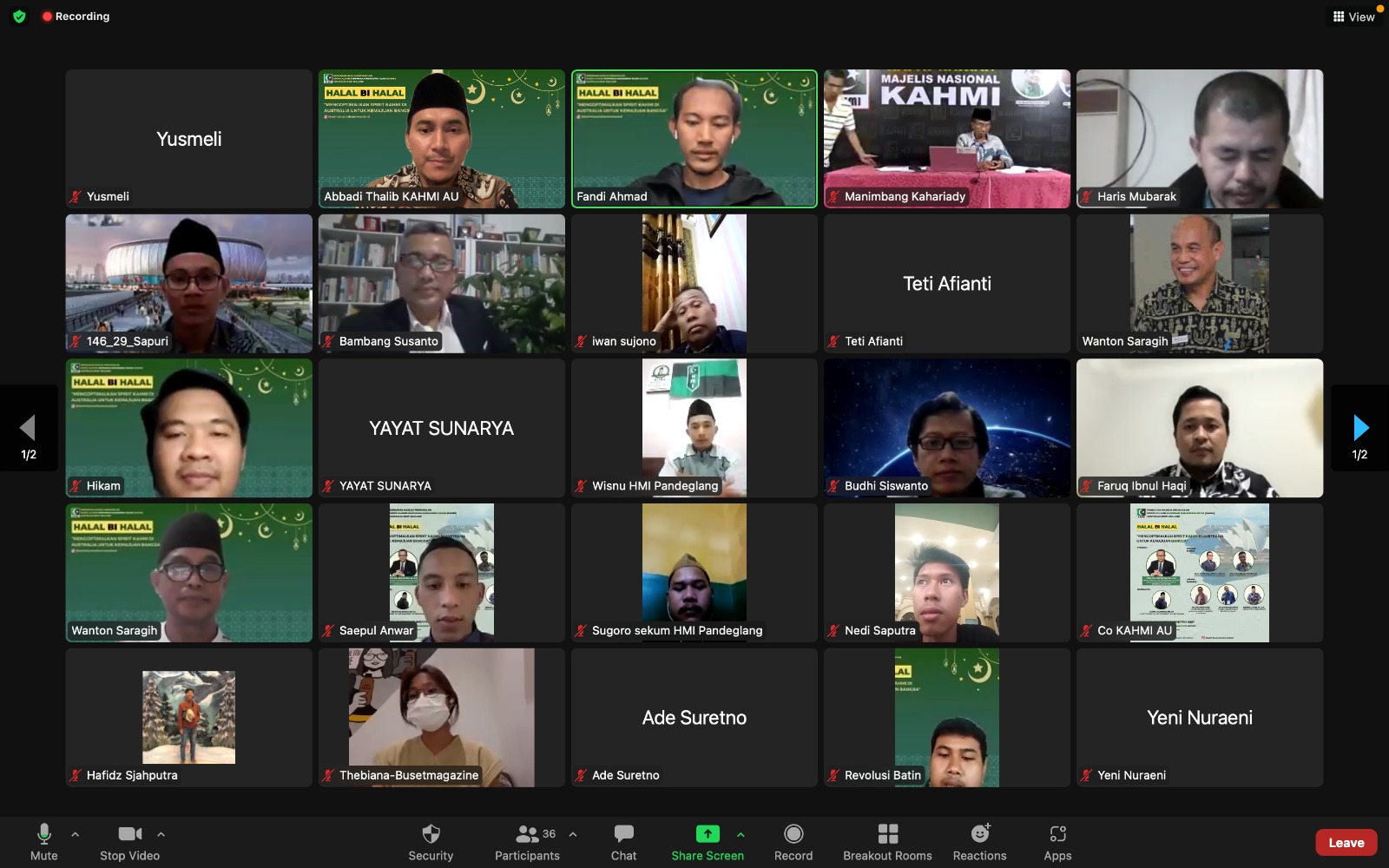 Halabihalal virtual KAHMI Australia