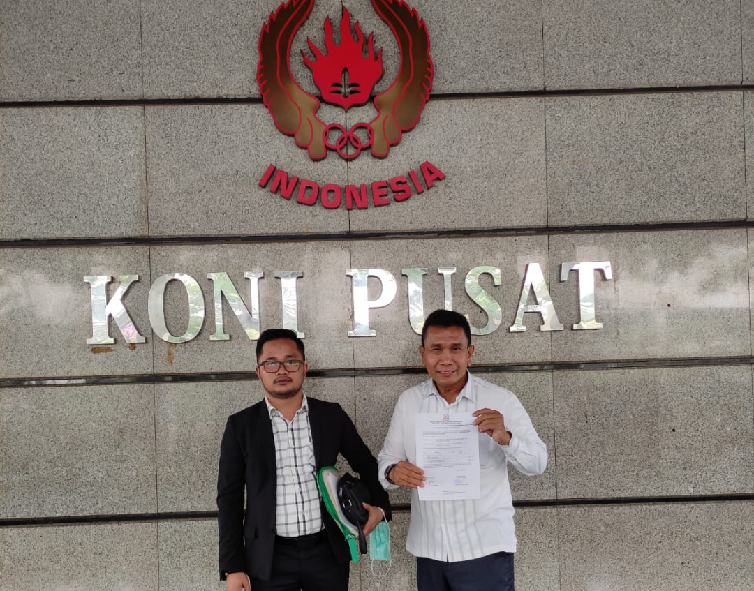 Kuasa Hukum 16 Pengurus Kabupaten l/Kota Pertina Yanto Ziliwu, SH,MH seusai lapor ke Baori, Kamis (12/5/2022)