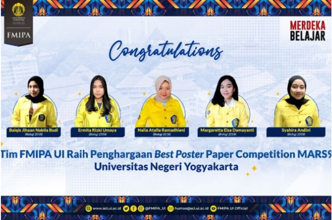 Tim Biologi FMIPA UI yang menciptakan inovasi energi baru dan terbarukan berbasis sampah organik dari tanaman selada air.