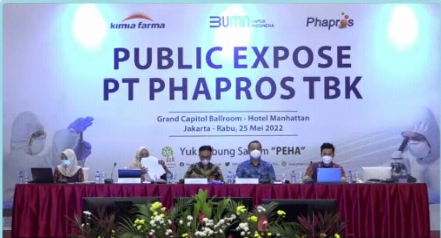 Public Expose PT Pharos Tbk di Jakarta, Rabu (25/5).