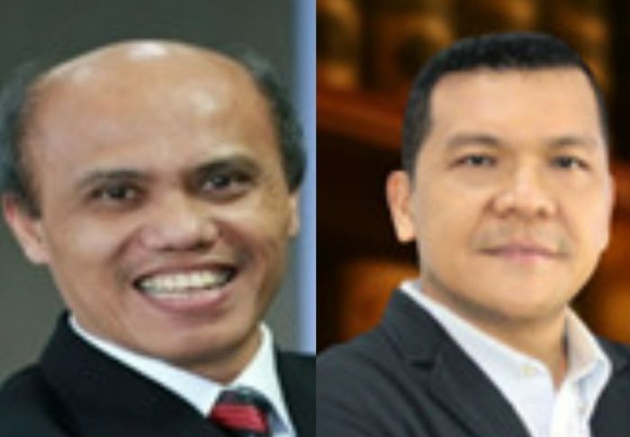 Richard Burton, Dosen FH Univ. Tarumanagara Jakarta (kiri), Alessandro Rey, Dosen FH Univ. Sahid, Jakarta (kanan)