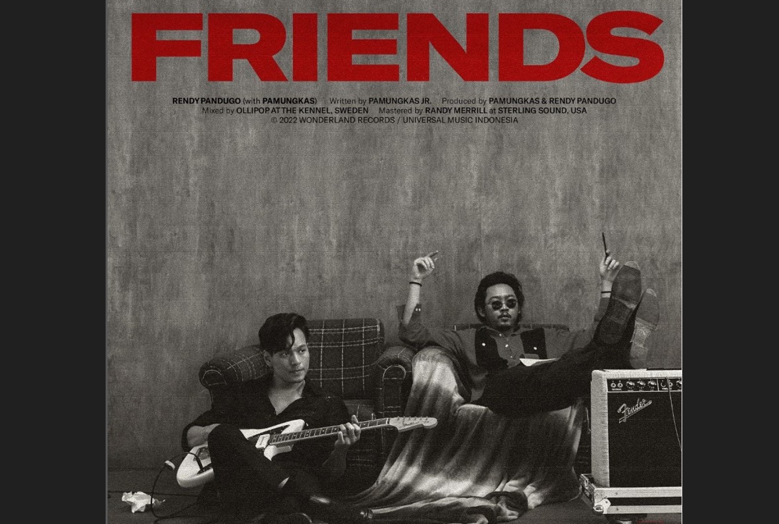 Single Friends yang merupakan kolaborasi Rendy Pandugo dan Pamungkas