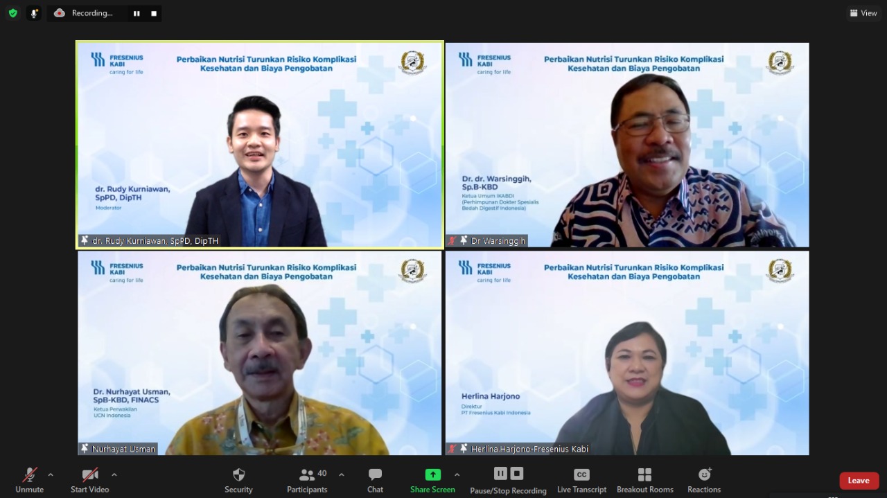 Webinar kesehatan bertema 'Perbaikan Nutrisi Turunkan Risiko Komplikasi Kesehatan dan Biaya Pengobatan. 