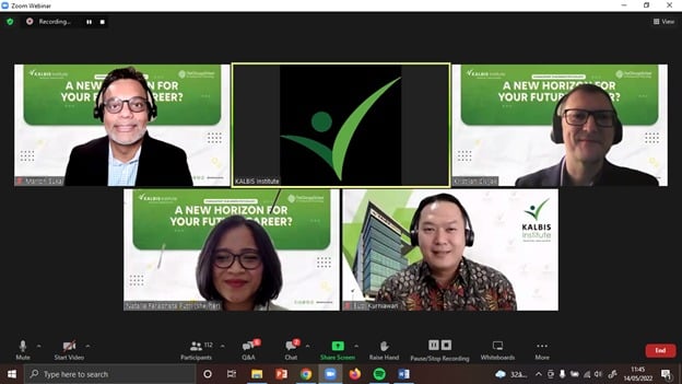 Webinar business psychology yang digelar Kalbis Institute.