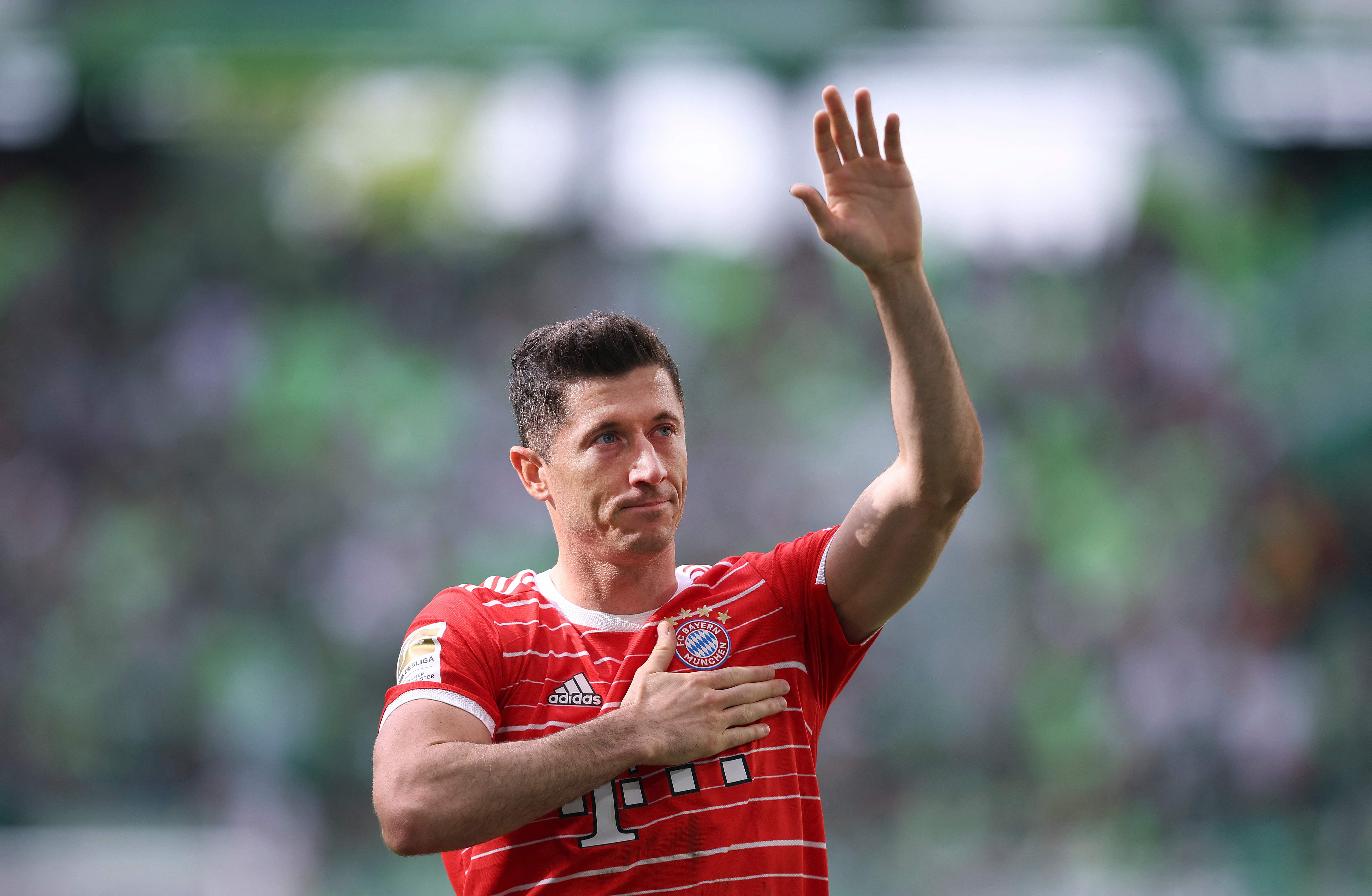 Penyerang Bayern Muenchen Robert Lewandowski