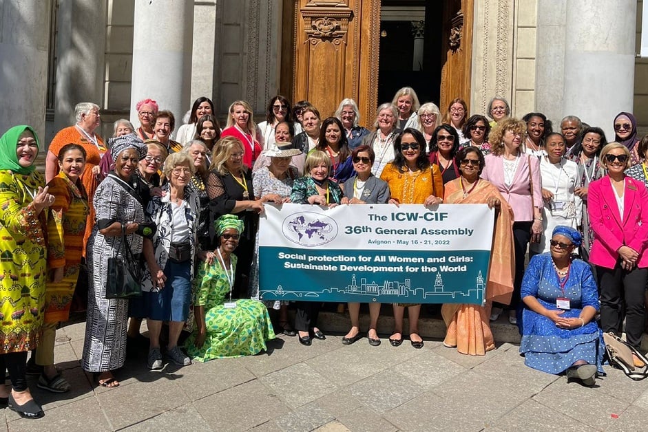 Sebagian peserta International Council of Women (ICW) 2022 di Avignon, Prancis.  