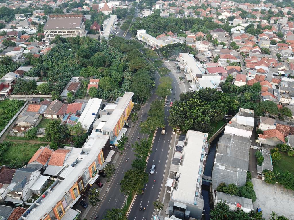Foto udara pengembangan kawasan Graha Raya, Pondok Jagung, Tangsel, Banten oleh JRP