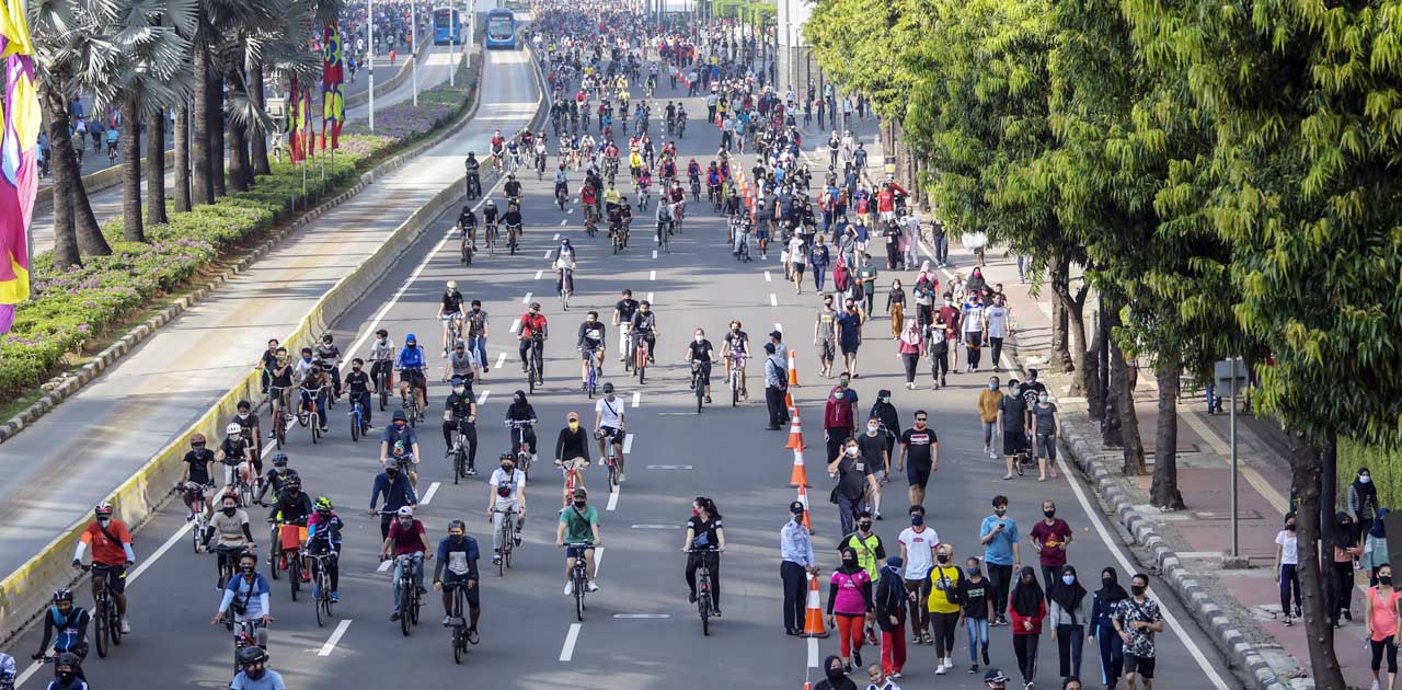 Ilustrasi Car Free Day di Jakarta