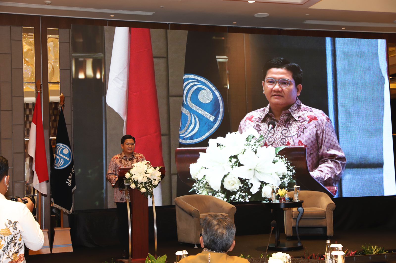 Direktur Hubungan Kelembagaan Jasa Raharja Munadi Herlambang di acara Kegiatan Legal Forum 