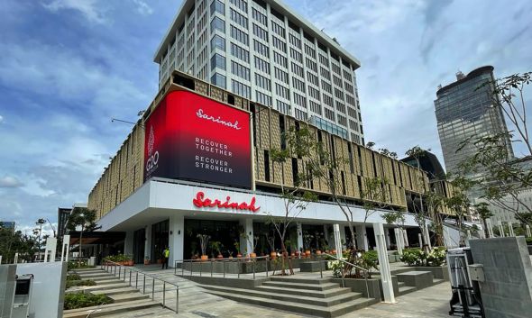  Wajah baru Gedung Sarinah pascarevitalisasi di Jalan Thamrin, Jakarta Pusat. 