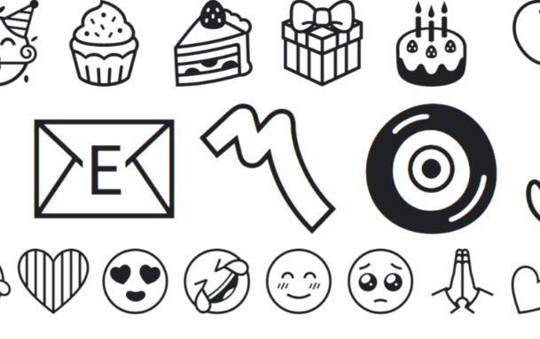 Tampilan emoji hitam putih yang disiapkan Google untuk mengajak pengguna gadget bernostalgia dengan suasana HP jadul.