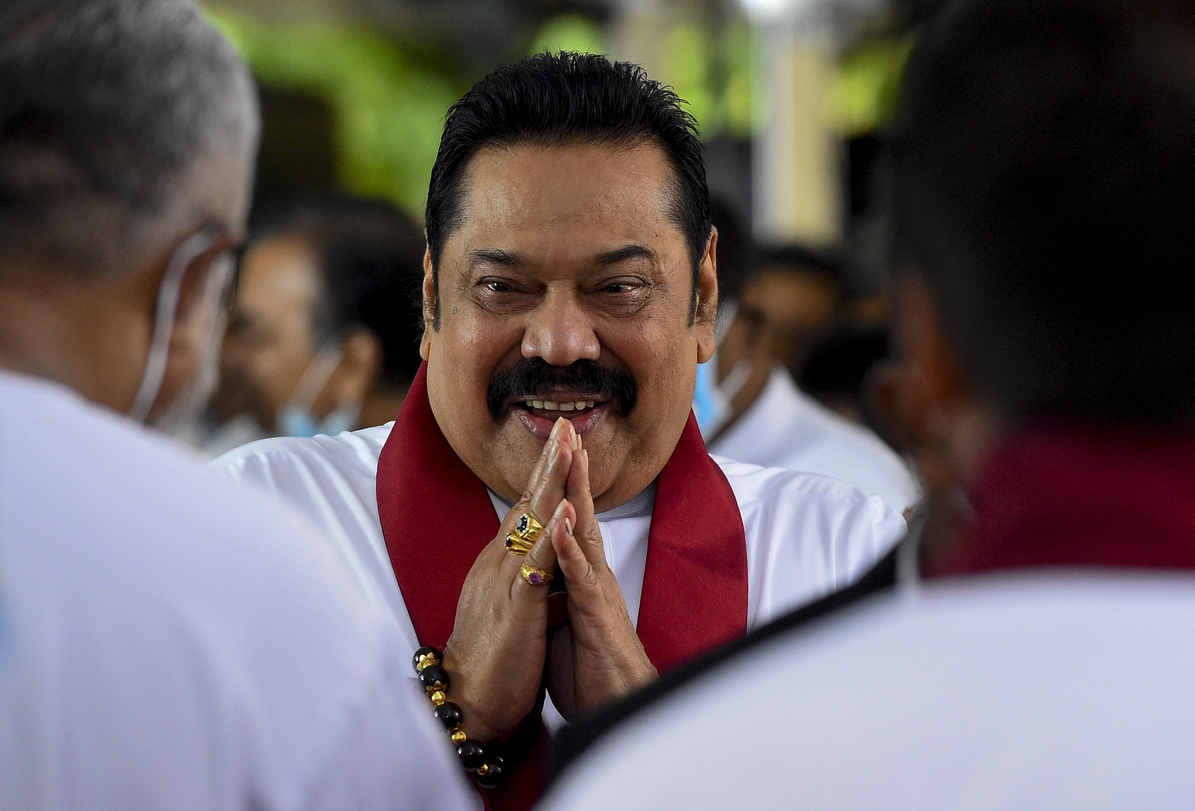 Perdana Menteri (PM) Sri Lanka, Mahinda Rajapaksa, saat upacara kembali terpilih menjadi PM Sri Lanka periode kedua pada Agustus 2020.    
