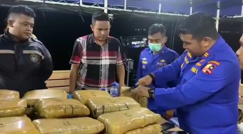 Polairud Polda Sumut Gagalkan Penyelundupan 49 Kg Ganja Asal Aceh 