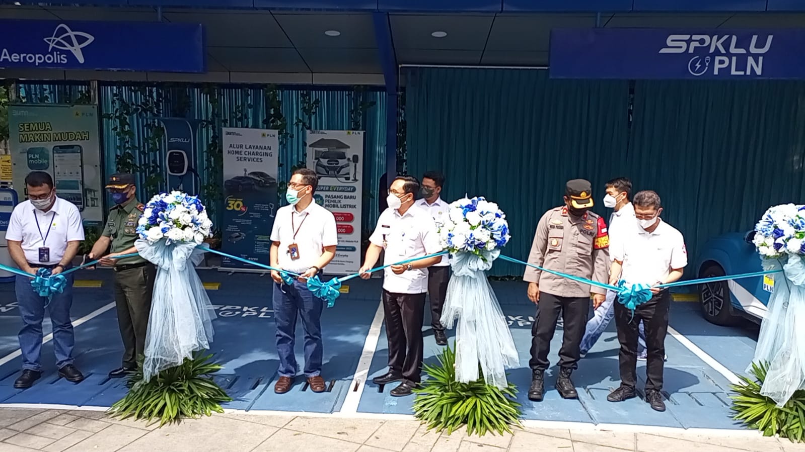 PLN banten meresmikan SPKLU di Aeropolis, Tangerang