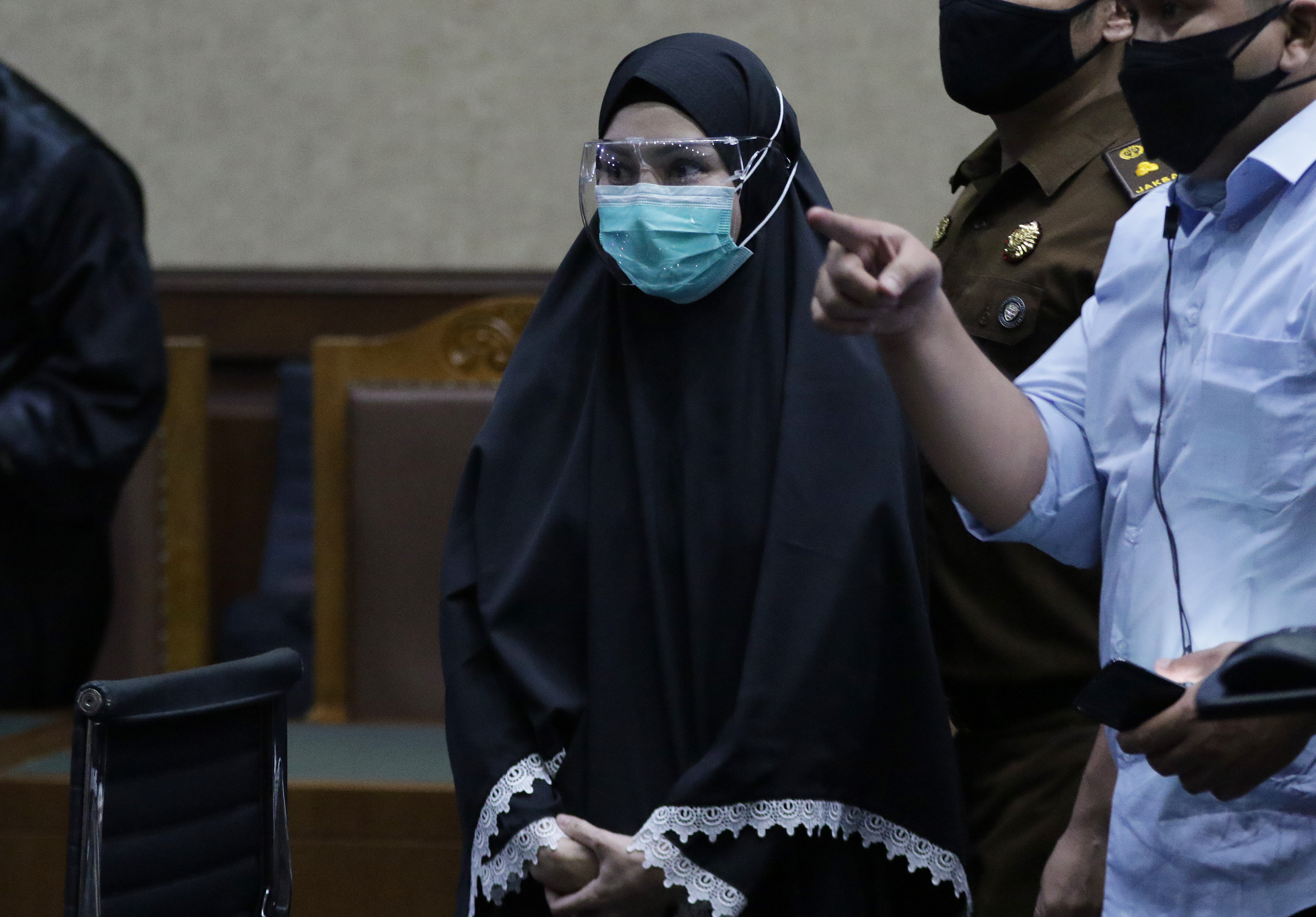 Terdakwa kasus penerimaan suap dari Djoko Tjandra terkait pengurusan fatwa MA, Pinangki Sirna Malasari. 