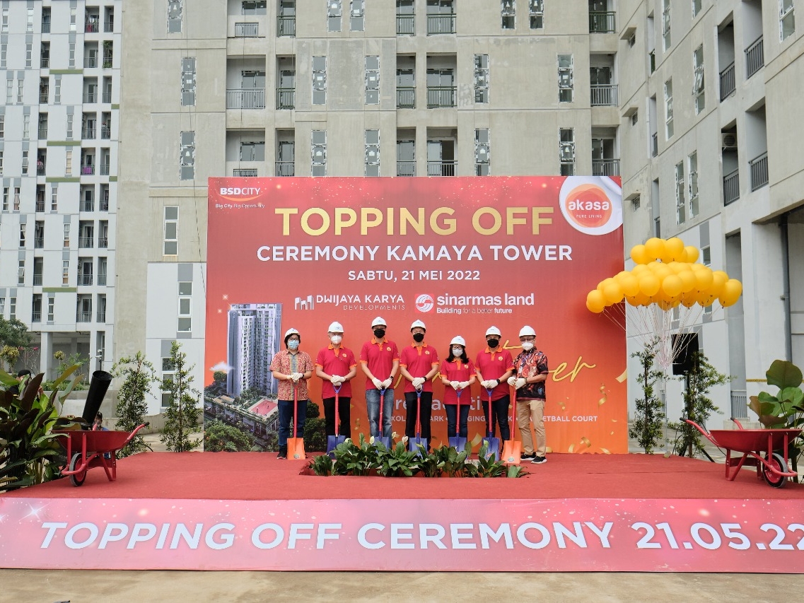 Tower Kamaya Topping Off, Serah Terima Ditargetkan Maret 2023