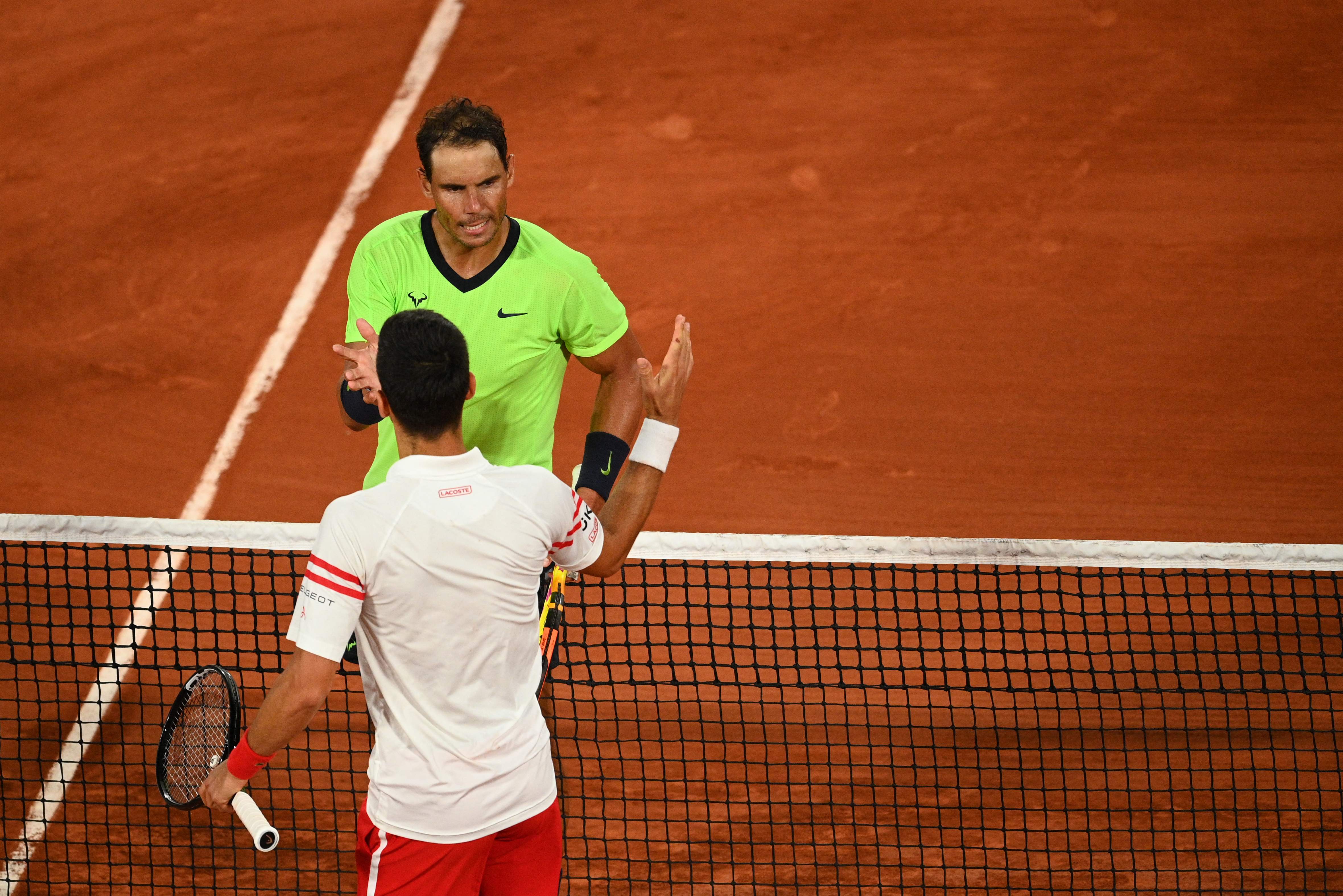 Pertemuan antara Petenis Serbia Novak Djokovic dan Petenis Spanyol Rafael Nadal