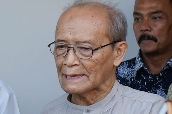 Mantan Ketua Umum Pengurus Pusat (PP) Muhammadiyah Ahmad Syafii Maarif atau biasa disapa Buya Syafii. 