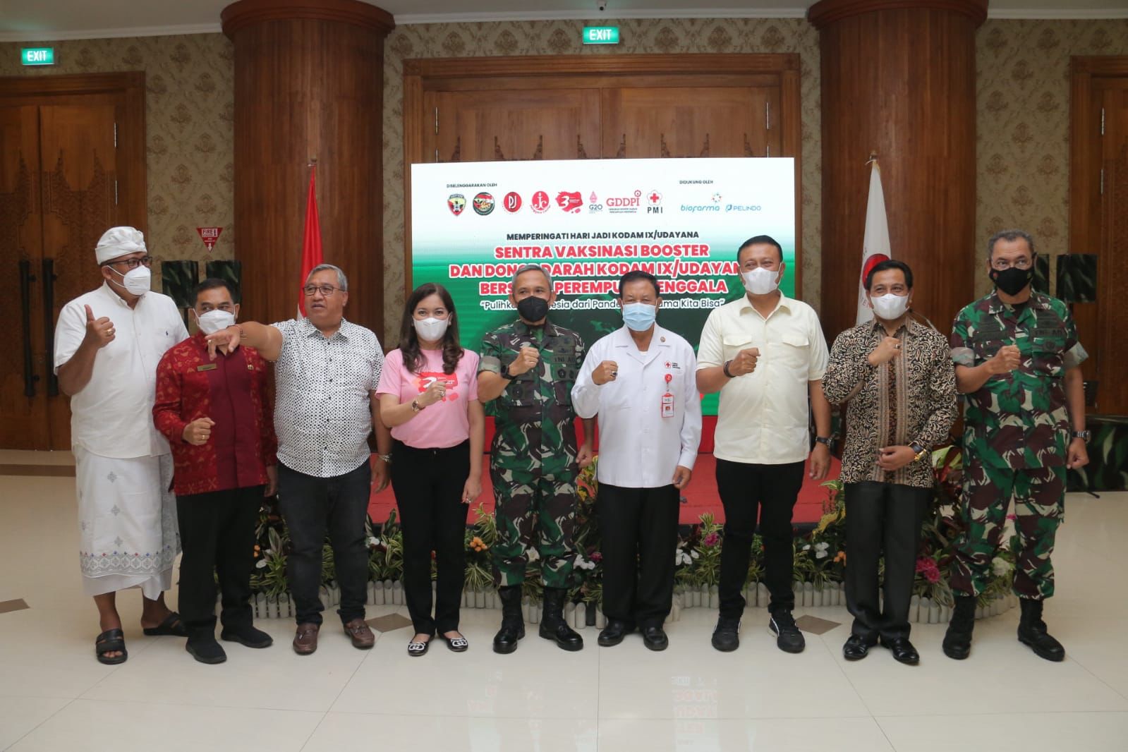 Perempuan Jenggala dan Kodam IX/Udayana Gelar Baksos, Donor Darah, dan Vaksinasi di Bali 