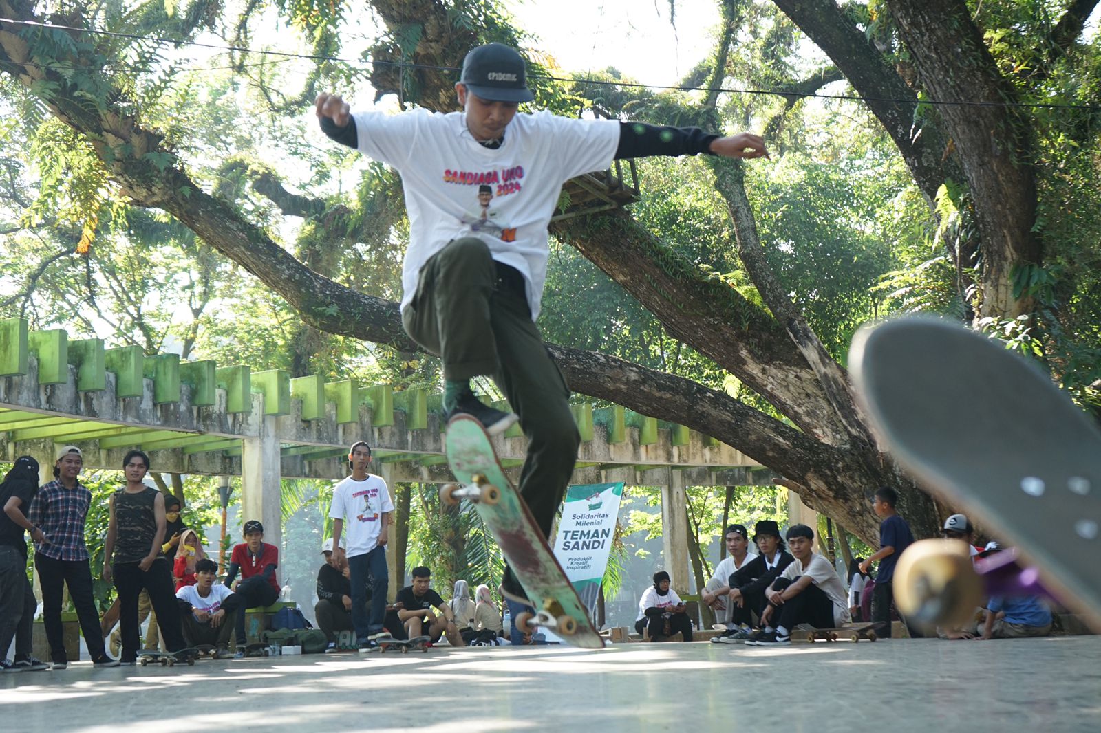 Lomba skateboard yang diadakan di Palembang oleh Teman Sandi.