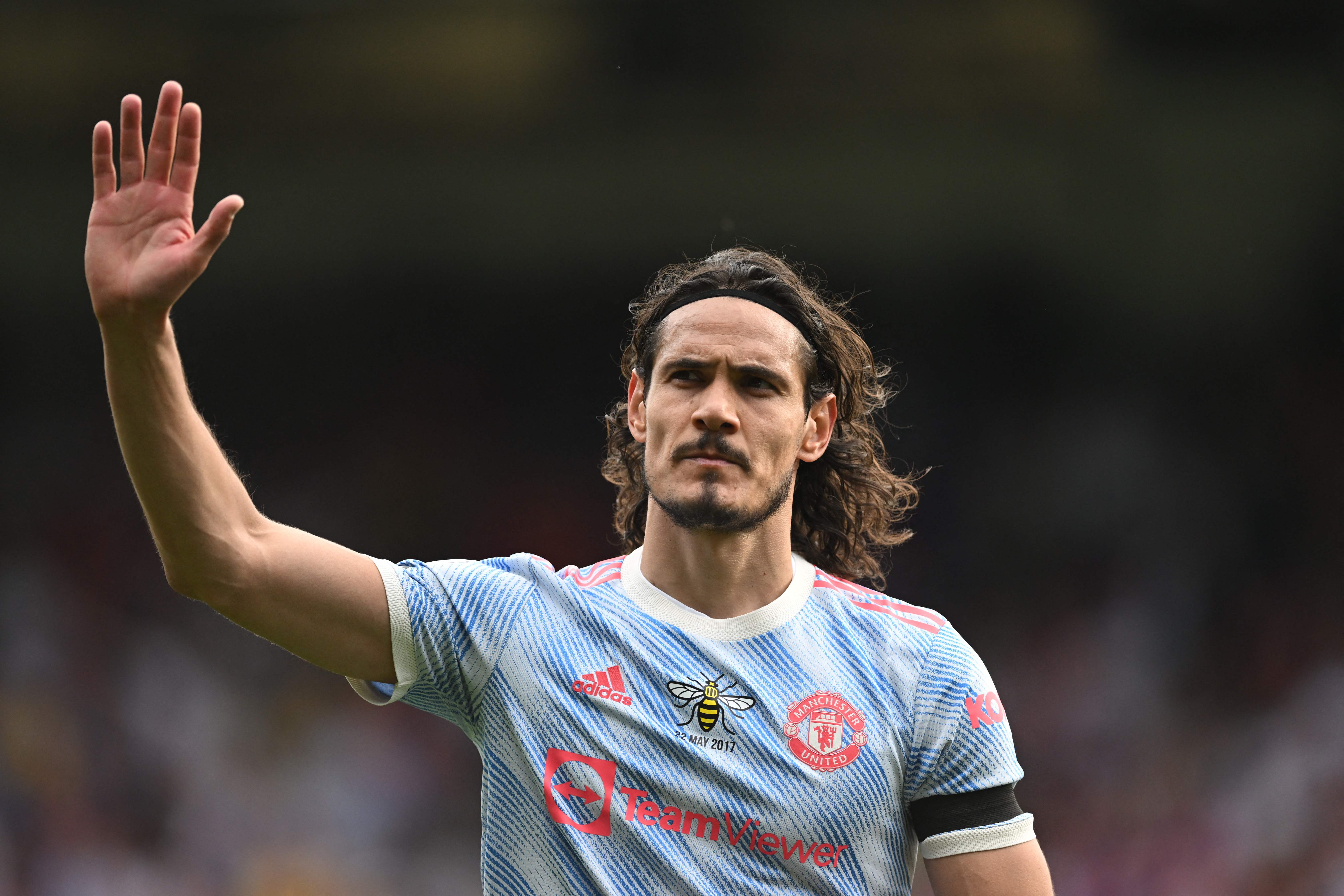 Pemain Manchester United Edinson Cavani