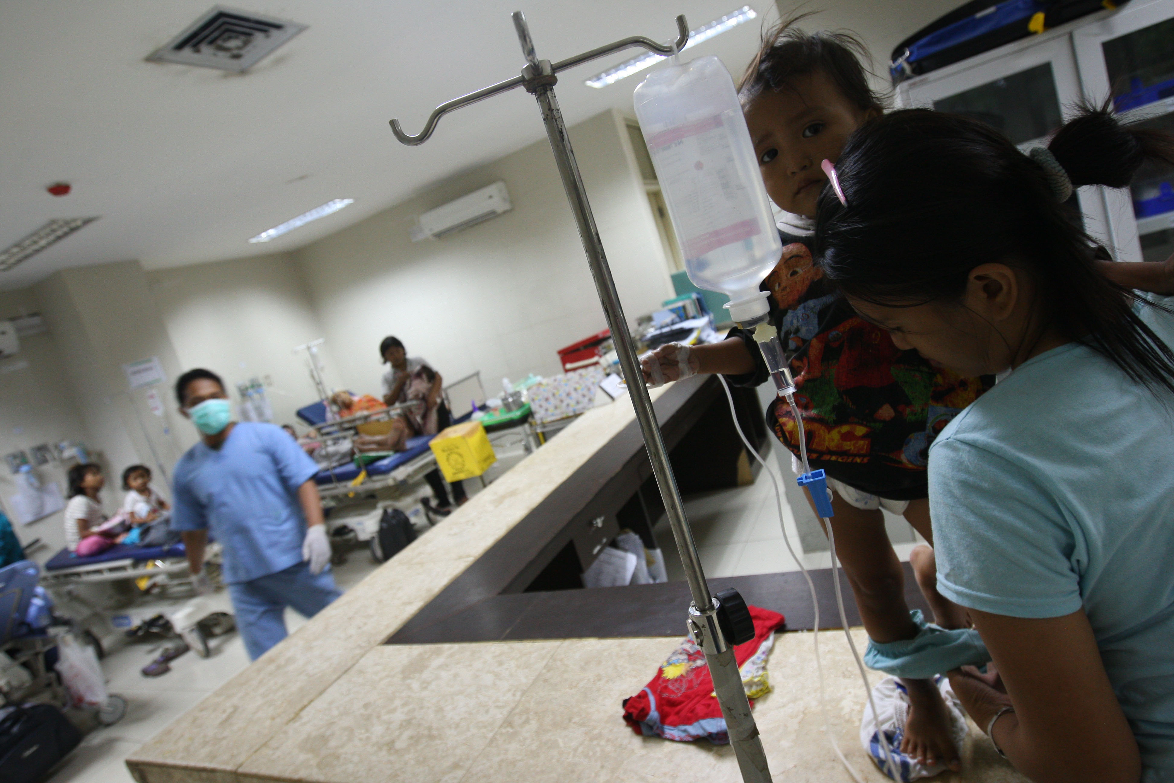 Ilustrasi pasien anak-anak yang dirawat di rumah sakit.