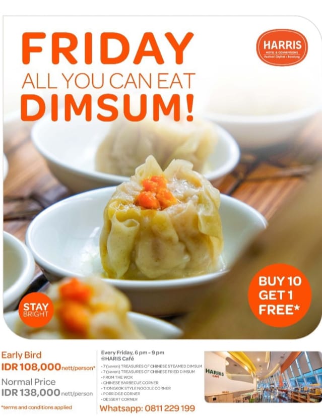 Harris Hotel Festival Citylink Bandung menyajikan dimsum halal