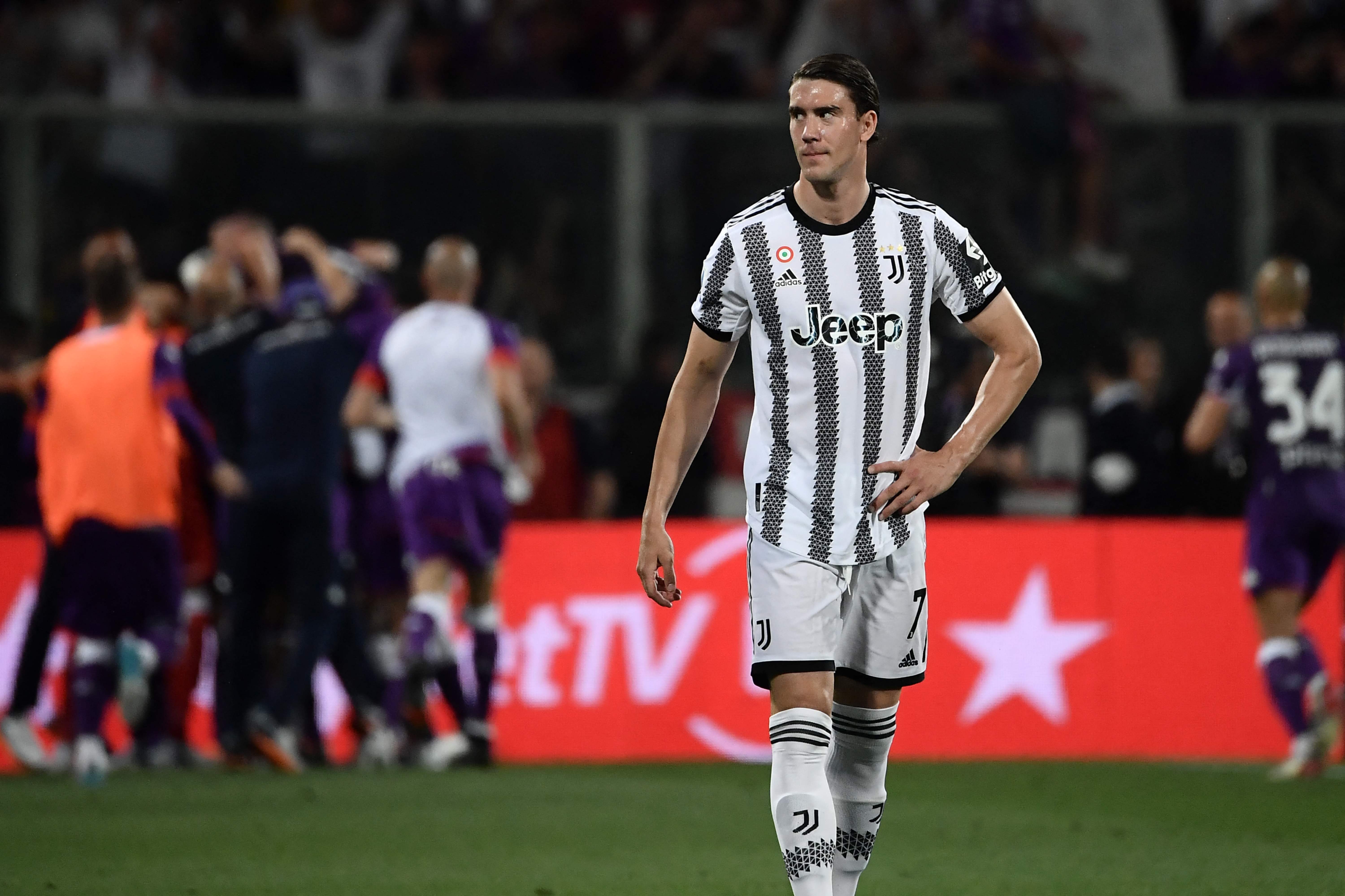 Penyerang Juventus Dusan Vlahovic