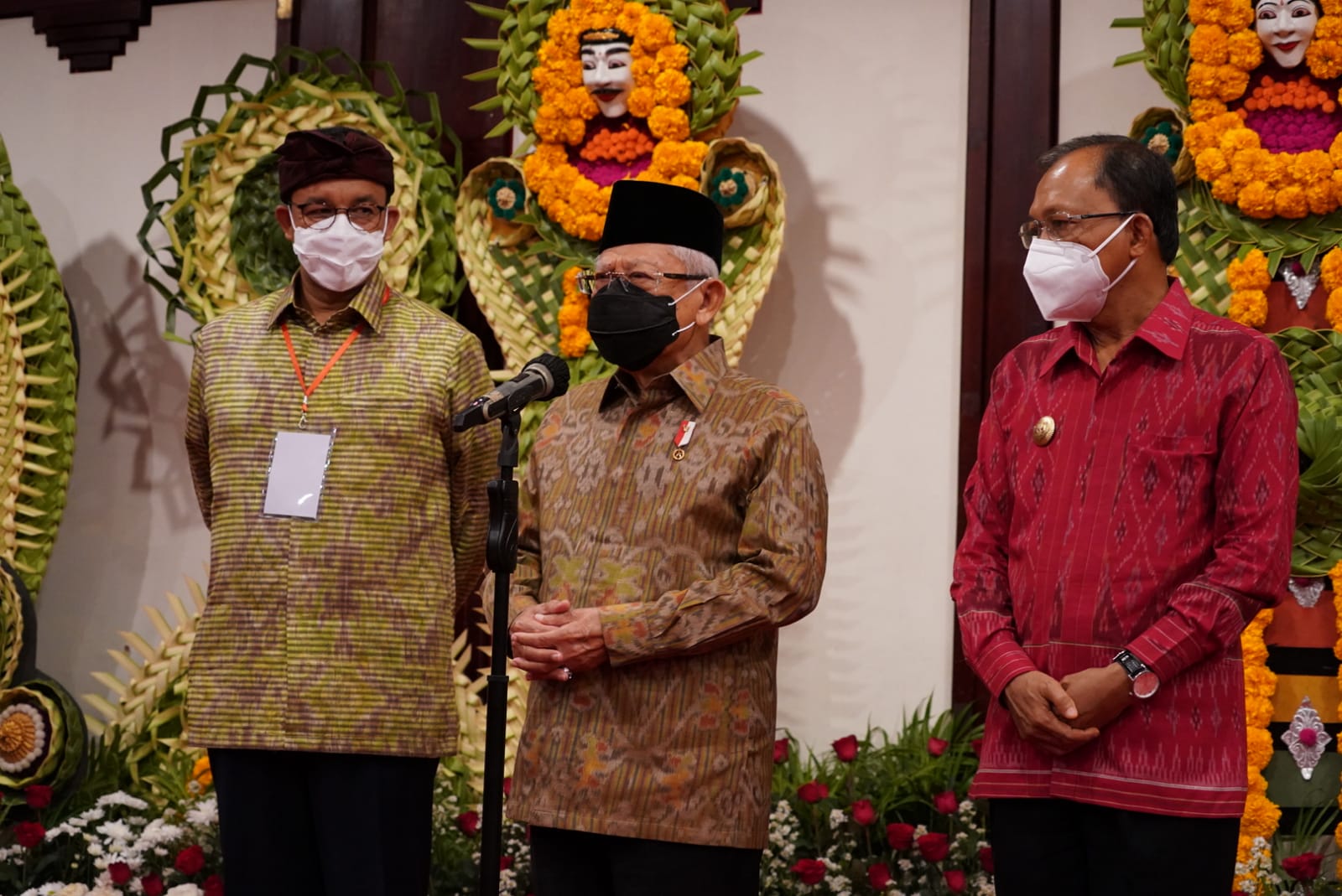 Wakil Presiden Ma’ruf Amin ketika membuka secara langsung Rakernas APPSI 2022 di Hotel Discovery Kartika Plaza, Bali, Senin (9/5) malam.