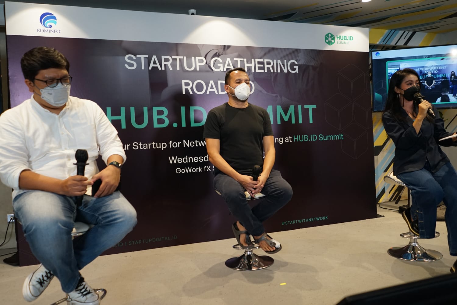 Startup Gathering Road to HUB.ID Summit di Jakarta, Rabu (18/5).