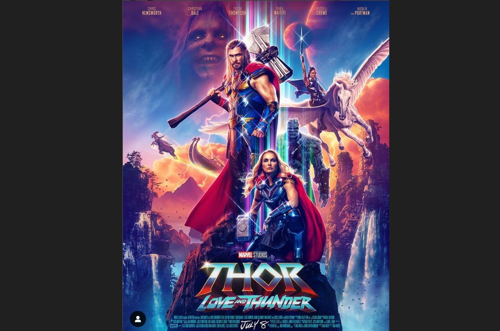 Poster film Thor: Love and Thunder