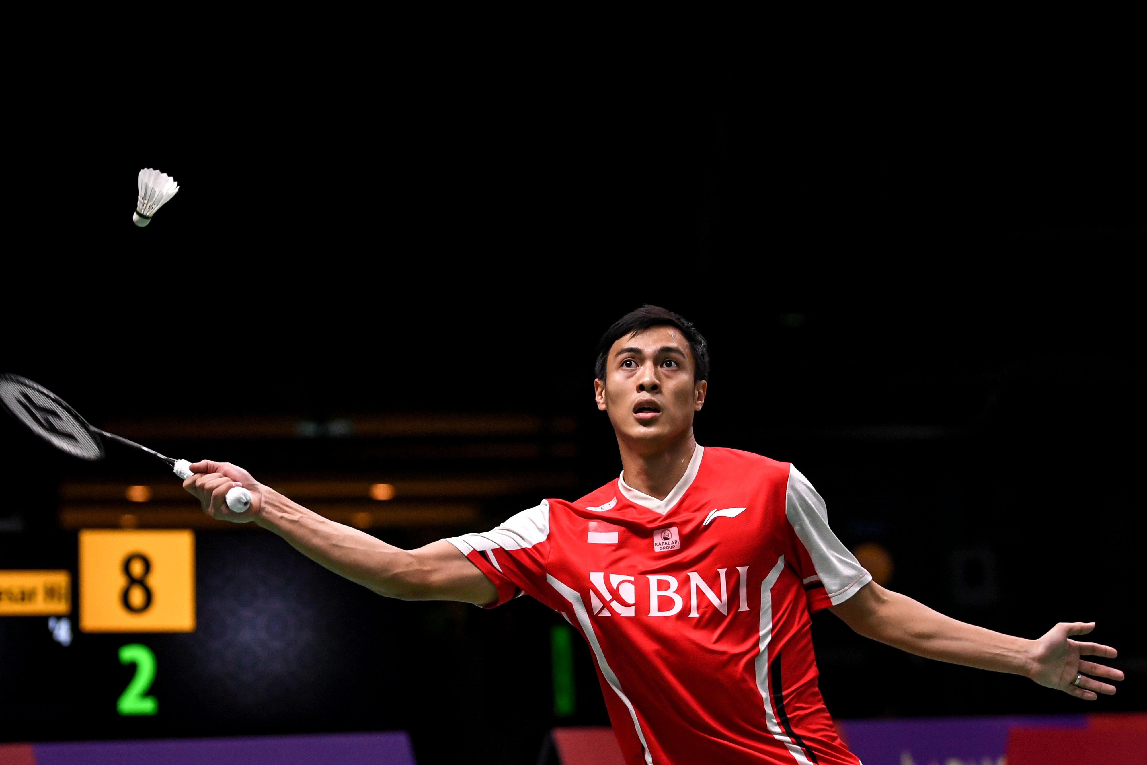 Tunggal putra Shesar Hiren Rhustavito menentukan kemenangan 3-2 Indonesia atas Jepang di semifinal Piala Thomas, Jumat (13/5). 