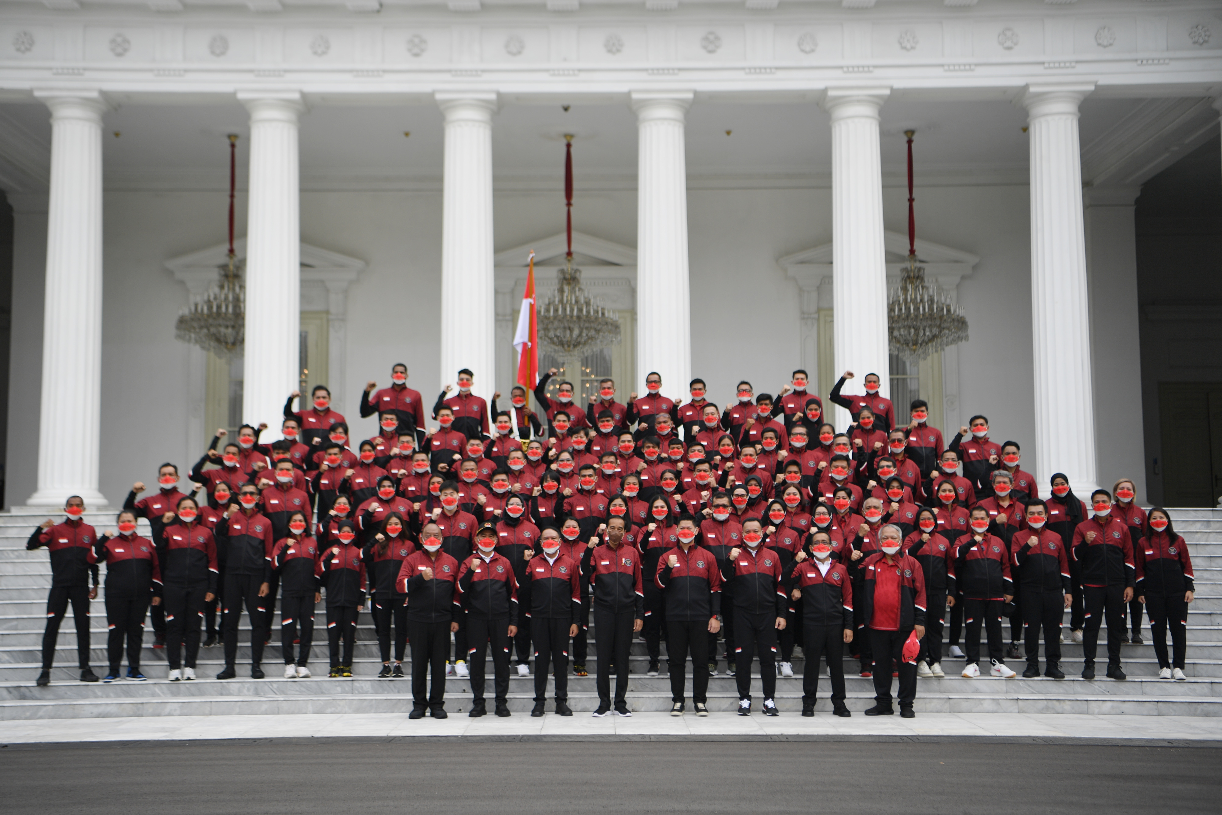 Momen pelepasan kontingen Indonesia untuk SEA Games Vietnam di Istana Negara, beberapa waktu lalu