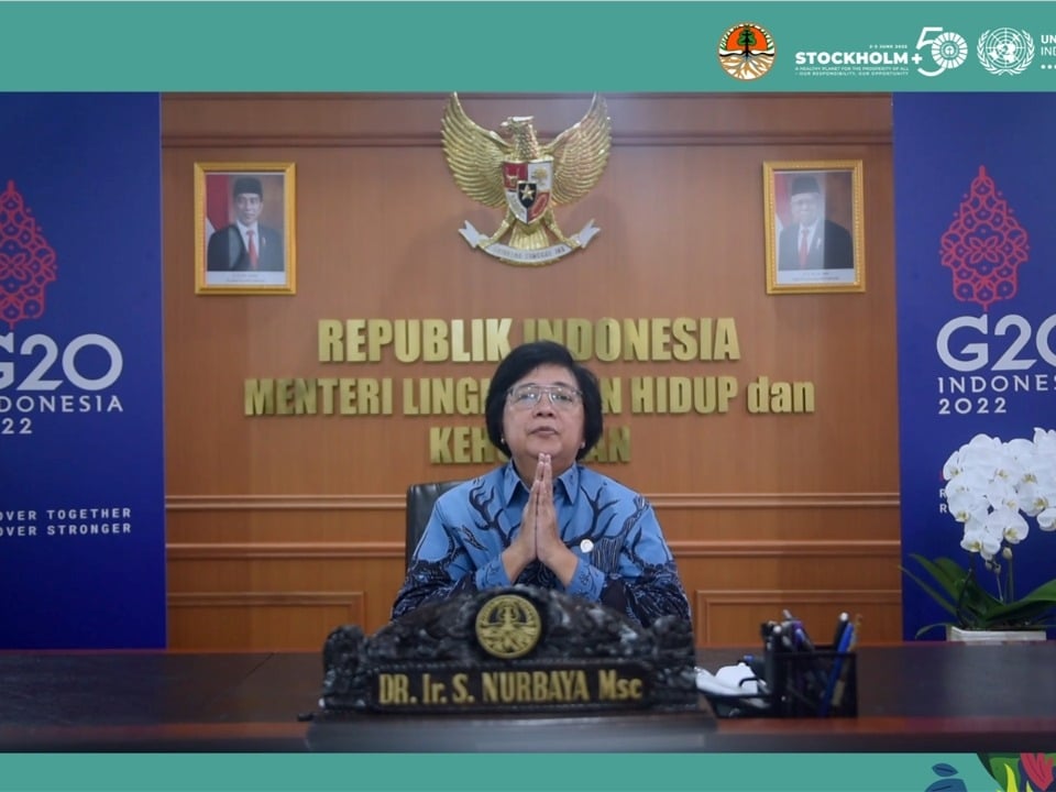 Menteri Lingkungan Hidup dan Kehutanan Siti Nurbaya Bakar.