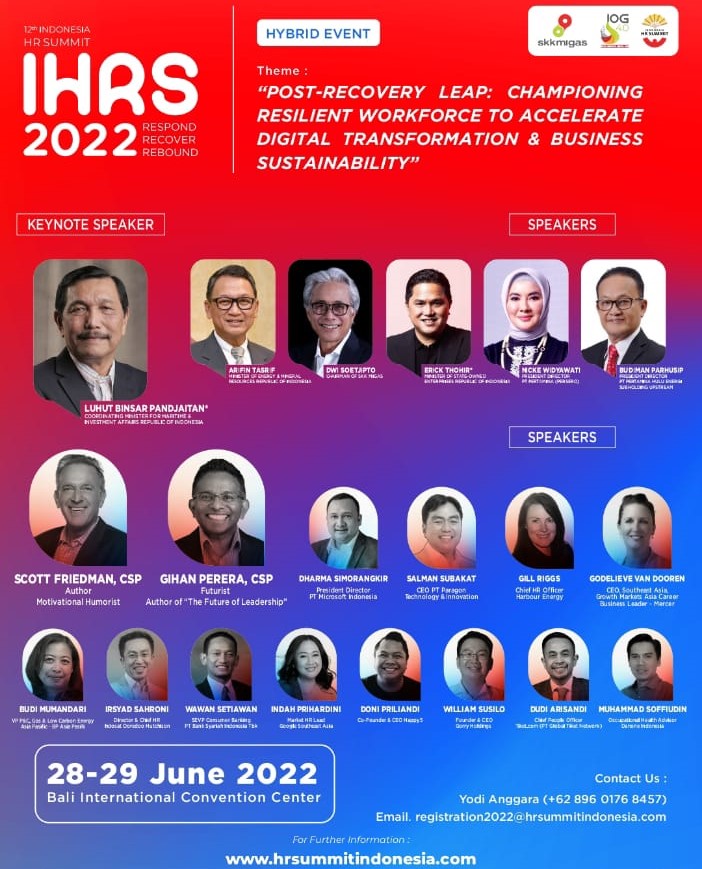 flayer konferensi  Indonesia Human Resoorces Summit  (IHRS) 2022