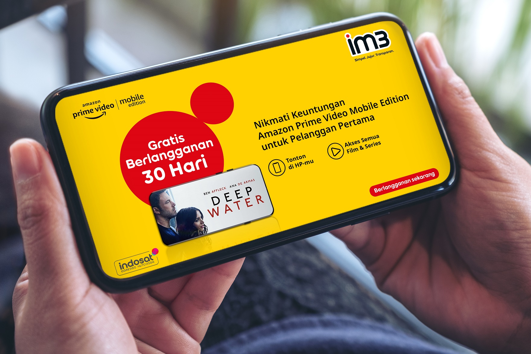 Tawaran 30 hari gratis Prime Video Mobile dari IM3.