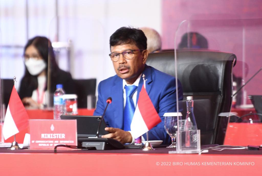 Menteri Komunikasi dan Informatika Johnny G Plate.