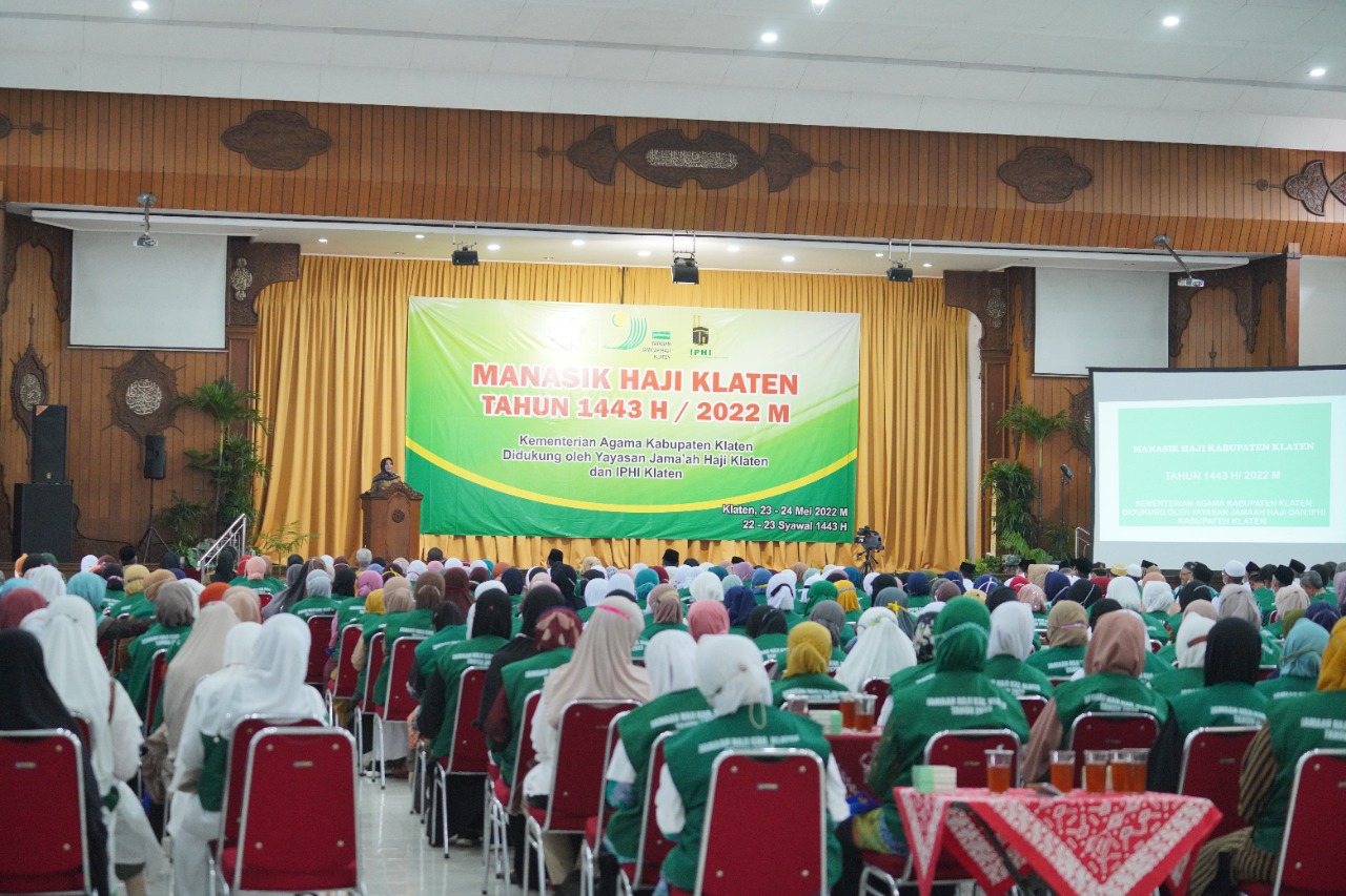  Pembukaan manasik haji tingkat kabupaten di Gedung Pertemuan Al Mabrur Klaten,