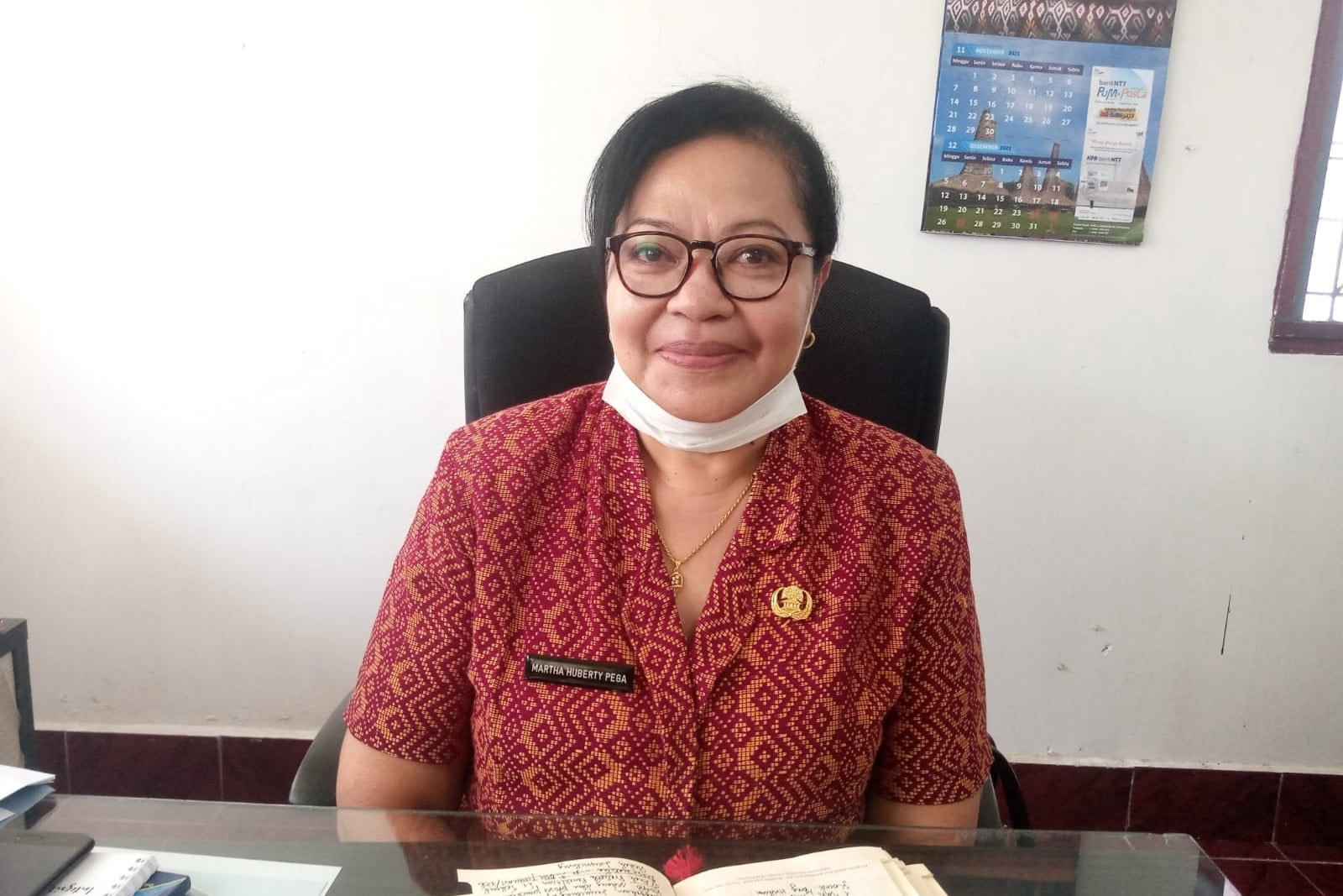 Kepala Dinas Pencatatan dan Kependudukan Kabupaten Sikka Martha Hiberti Pega. 