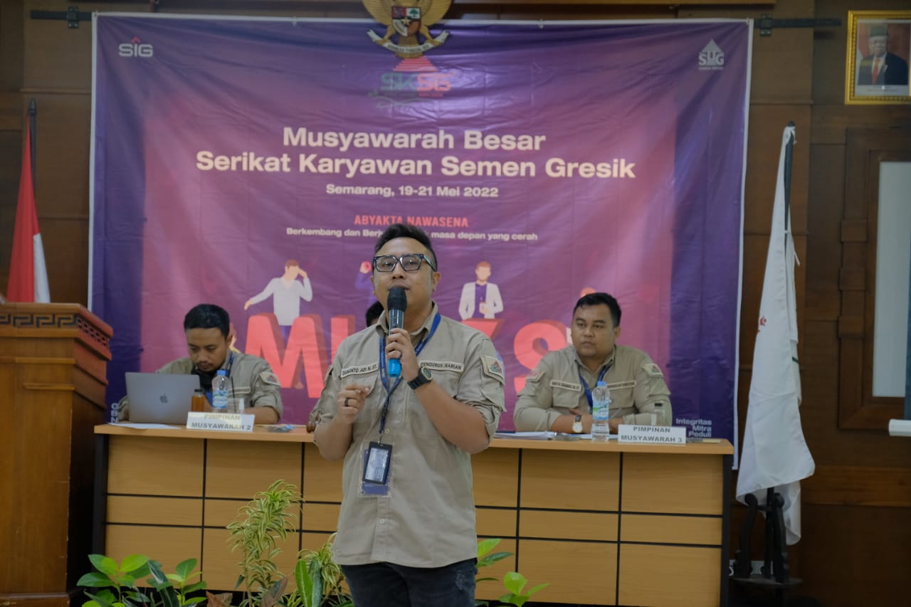 Dananto Adi terpilih sebagai Ketua Umum Serikat Karyawan Semen Gresik (SKSG) periode 2022-2025