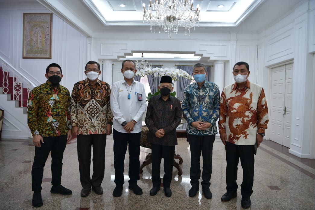 Pertemuan Wakil Presiden Ma'ruf Amin dengan DPP REI mengenai rencana penggabungan BTN Syariah ke BSI