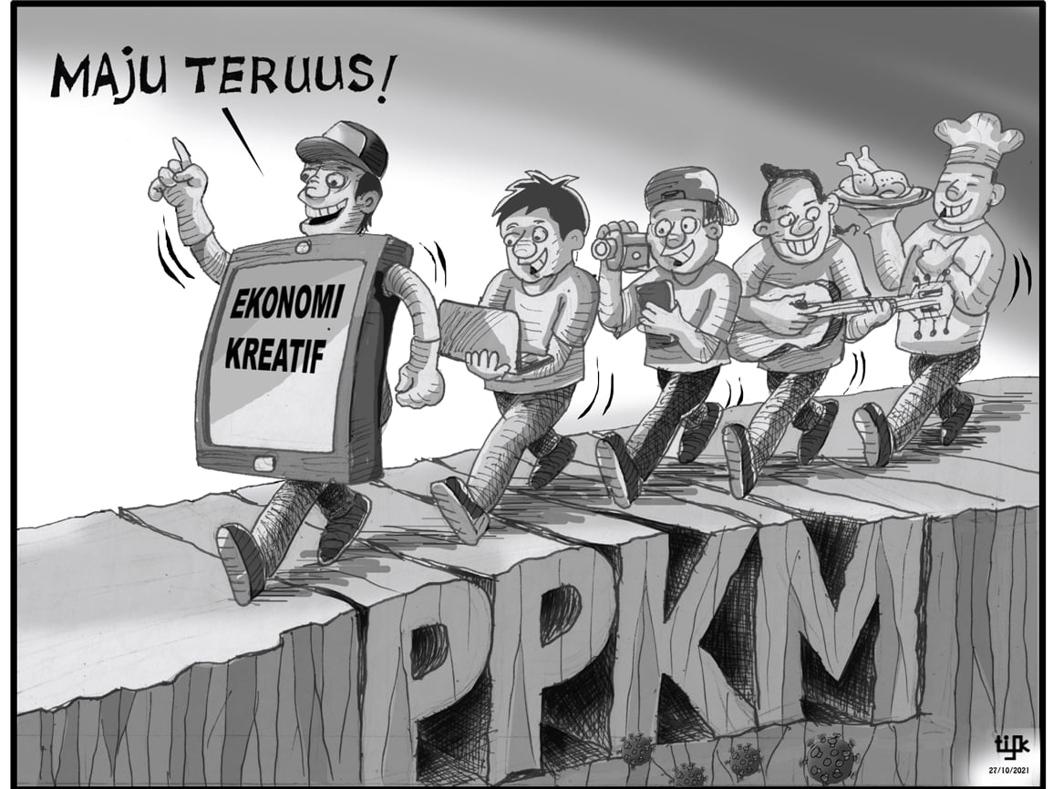 Ekonomi kreatif sebagai garda terdepan.