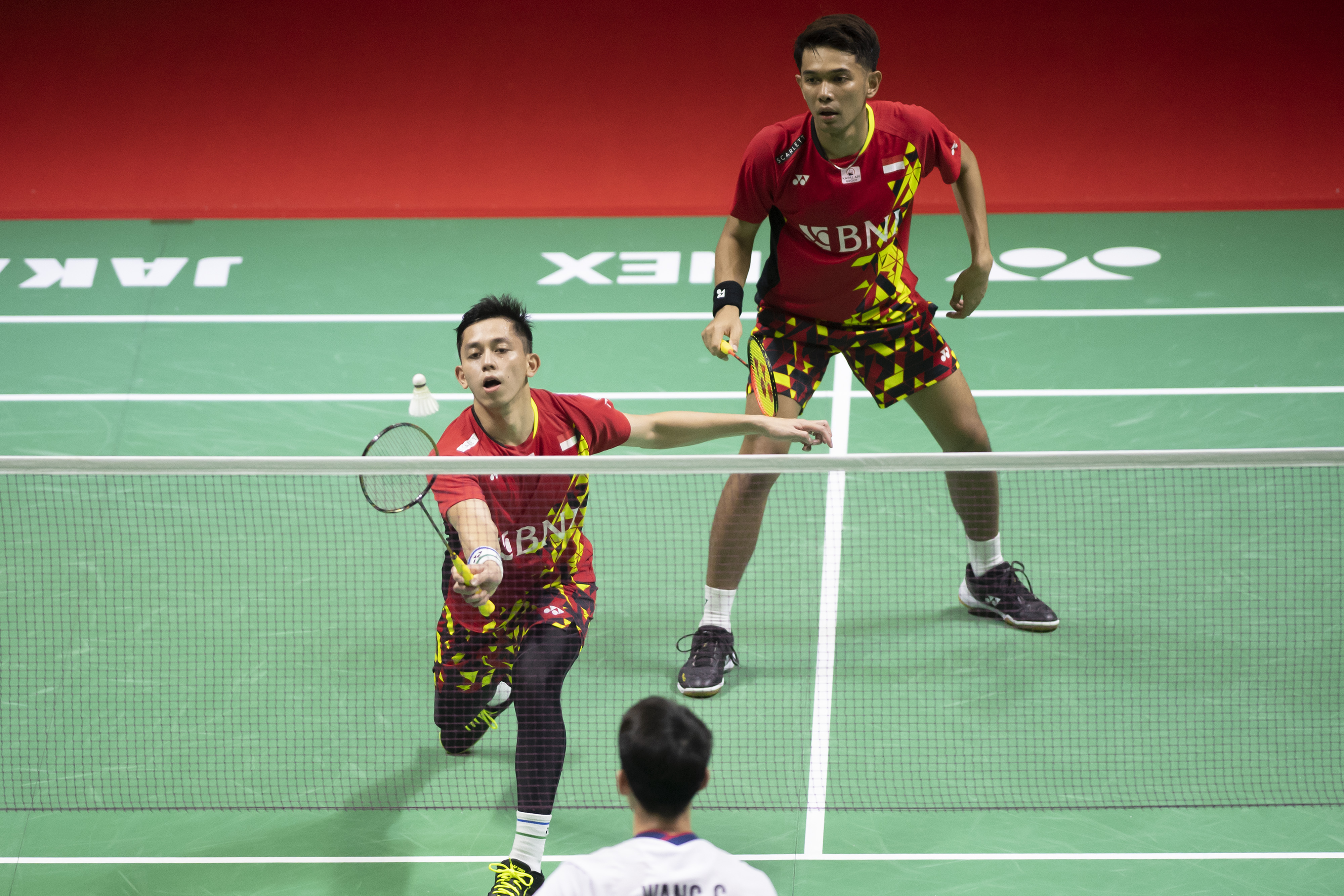 Ganda putra Indonesia Muhammad Rian Ardianto (kiri) dan Fajar Alfian (kanan) 