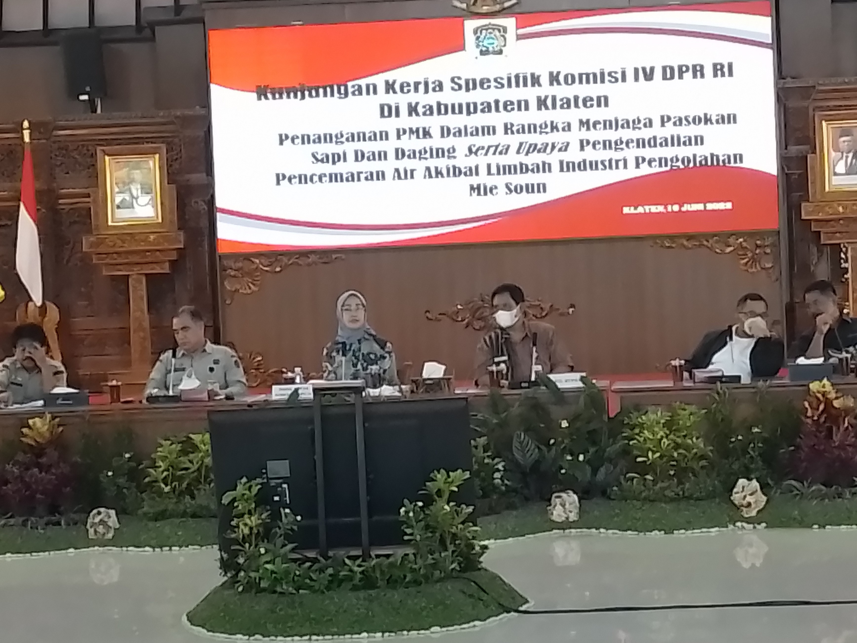 Kunjungan kerja spesifik Komisi IV DPR di Kabupaten Klaten.