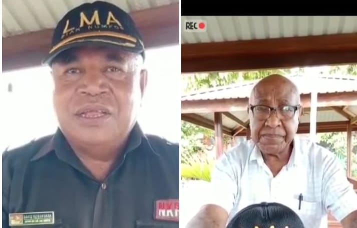  David Rumansara, (kiri) dan Drs. Marthinus Randongkir.  