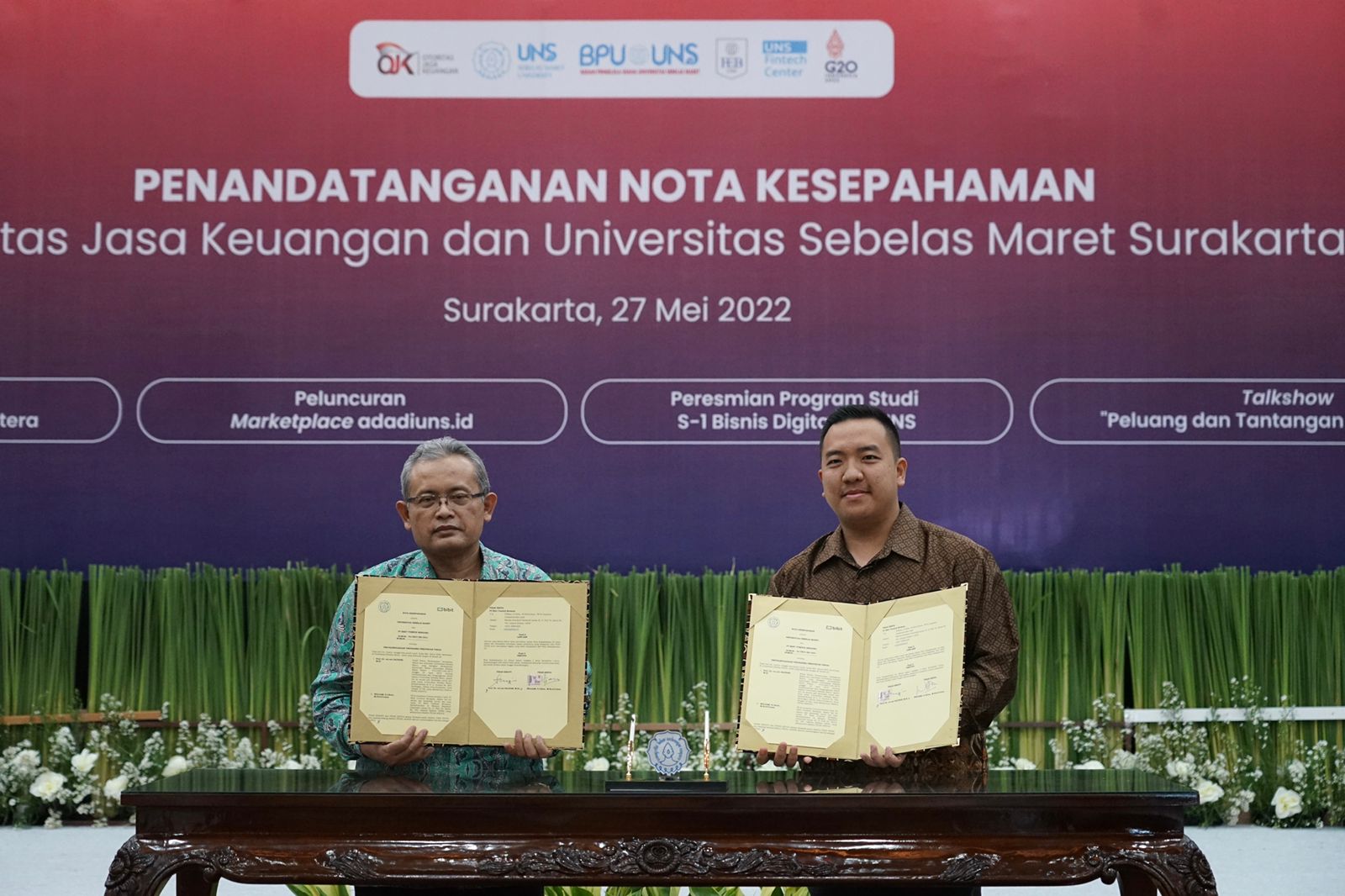 Acara penandatanganan nota kesapahaman antara Bibit dan Universitas Sebelas Maret (UNS) 