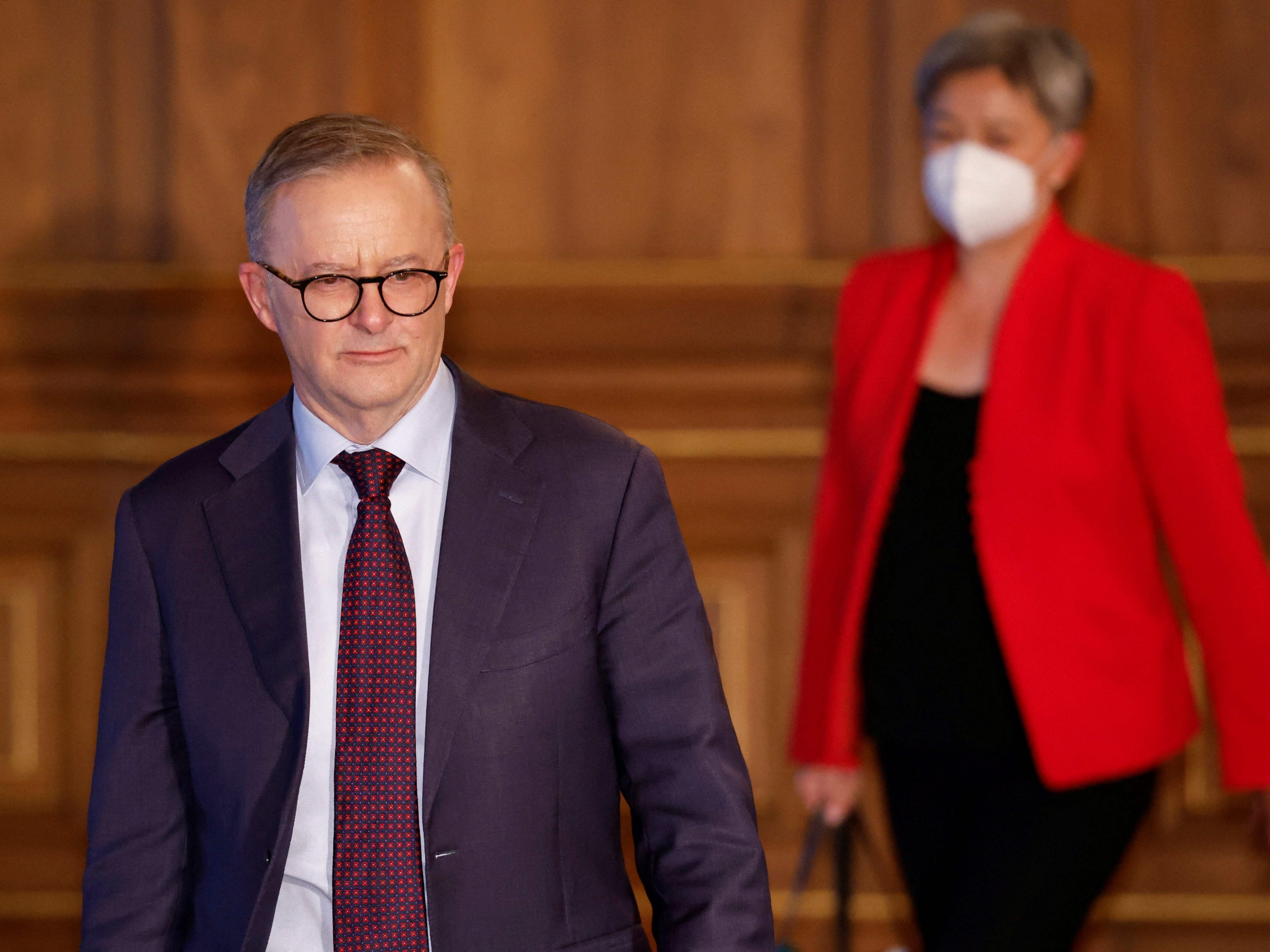 PM Australia Anthony Albanese (kiri) dan Menlu Penny Wong (kanan).
