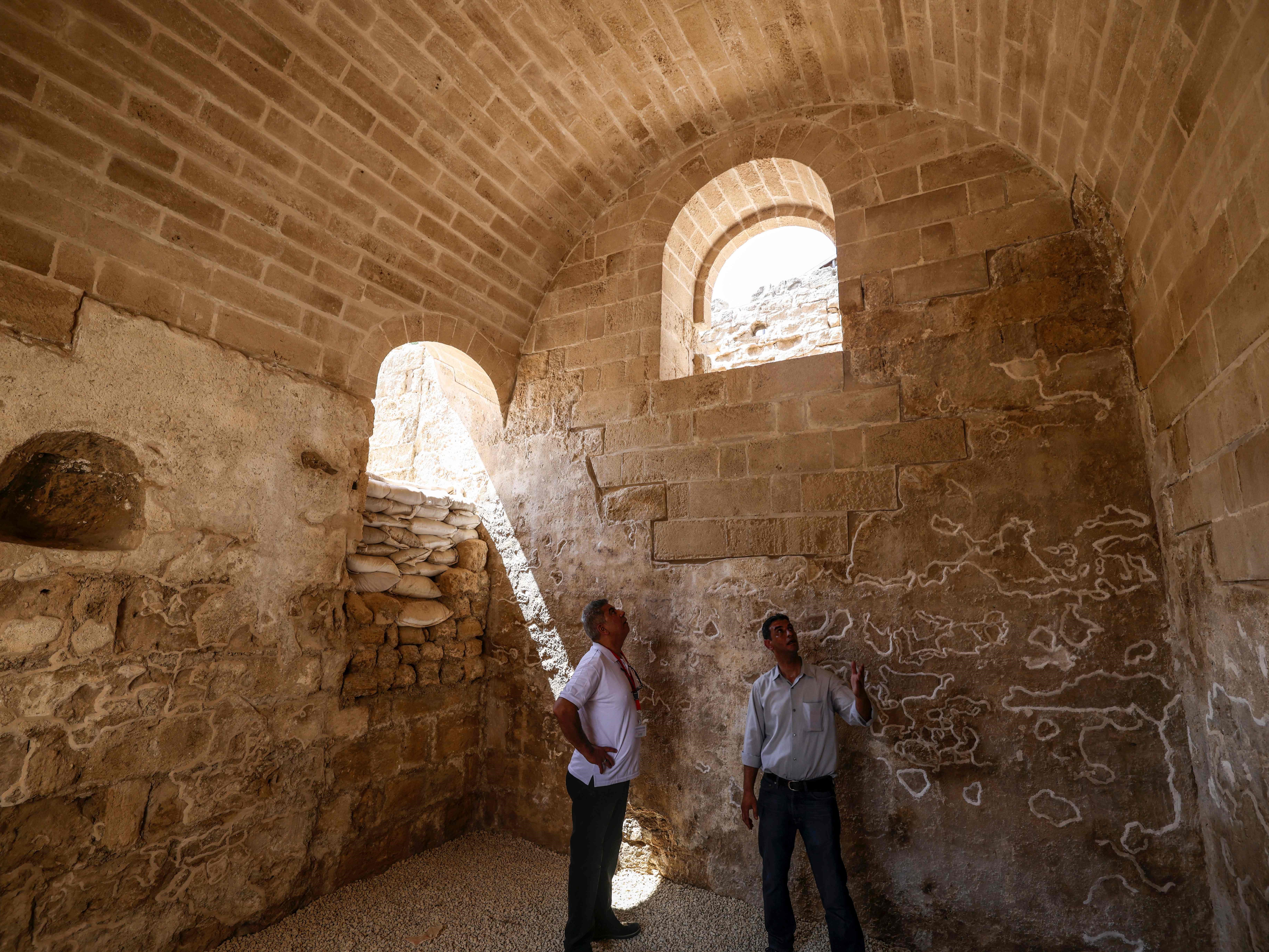 Pemandangan situs arkeologi Saint Hilarion di pusat Jalur Gaza, pada 8 Juni 2022.