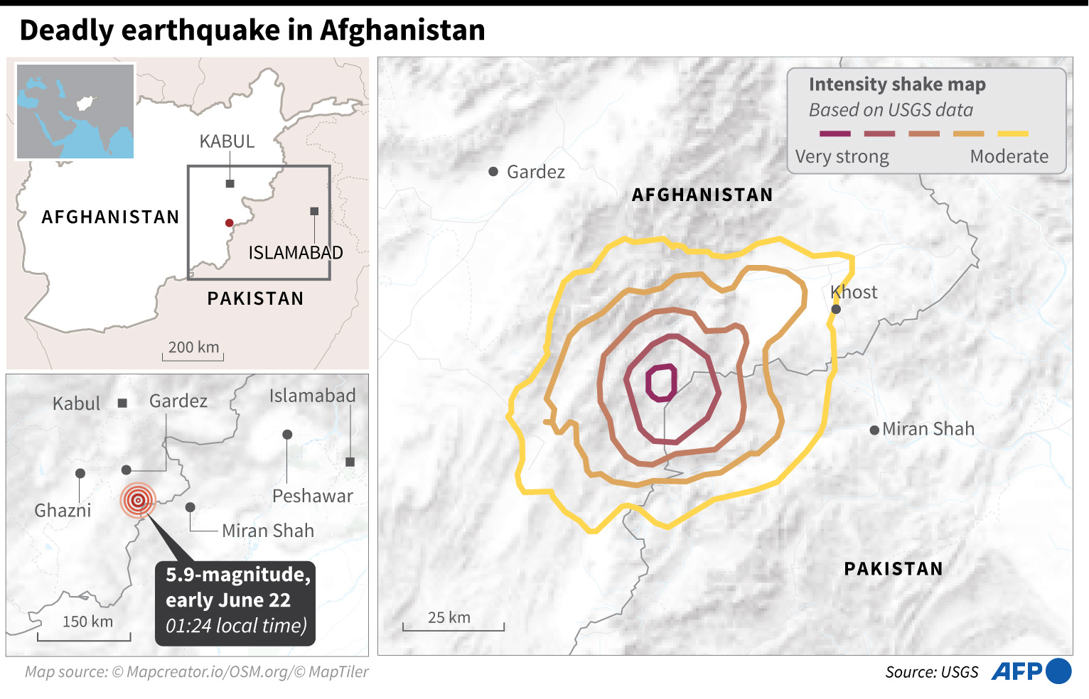 Gempa di Afghanistan Tewaskan Sedikitnya 920 Orang